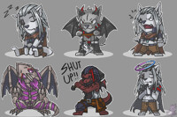 [Comm] Kurai World Stickers