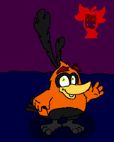 Bubbles the orange bird