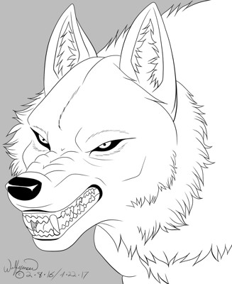 Wolf Lineart by wolfymewmew -- Fur Affinity [dot] net