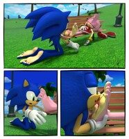 3D Amy's nap at the park + Sonic. 