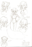 Rosaleen Wolfe- Emotions sketch page.