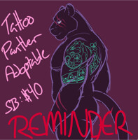 ::REMINDER::Tattoo Panther Adoptable AUCTION ENDS TODAY!