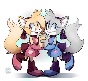 Kiss for Little Sonic by DarkMythicCat -- Fur Affinity [dot] net