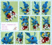 Sven Giramon plushie digimon oc