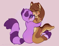 Coon Hugs Wolf by mainecoon