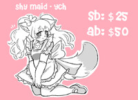 YCH - Cute Shy Maid [Open] Auction