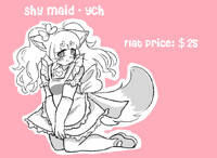 Flat price YCH - Maid outfit + pose - $25