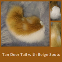 Tan Deer Tail with Beige Spots