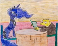 Luna and Hans Moleman