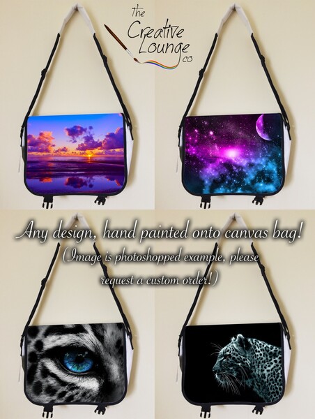 Custom Painted Bags:. Idea sheet by TheCreativeLounge -- Fur