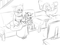 Watching Mom on TV
