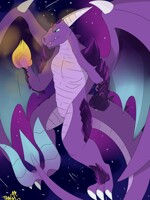 fire in the night sky