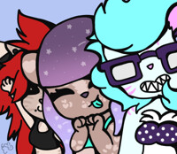 Nevaeh and the crew in the  summer