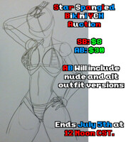 Star Spangled Bikini YCH auction redux