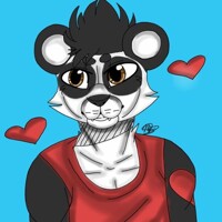 Panda in love.