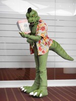 Casual reading for a casually-dressed reptile