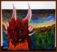 Dragon Portrait in front of the Desolate Plains
