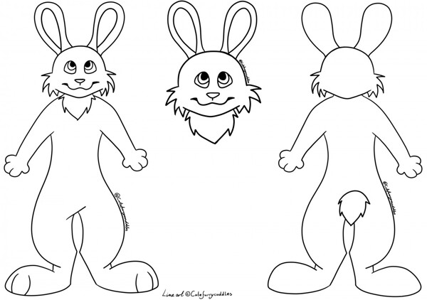 Free to use rabbit base by CuteFurryCuddles -- Fur Affinity [dot] net