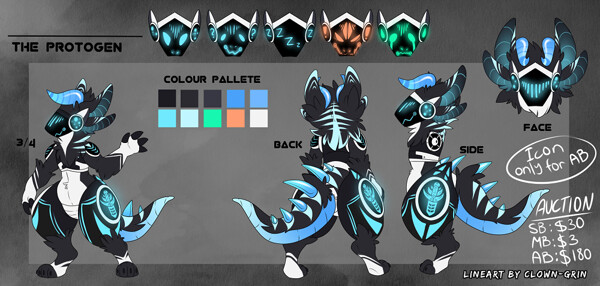 Protogen design #17 auction -CLOSED by NAZAKI-CAIN -- Fur Affinity [dot ...