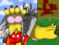 Macro Gryphon Paw! + Story [commission]