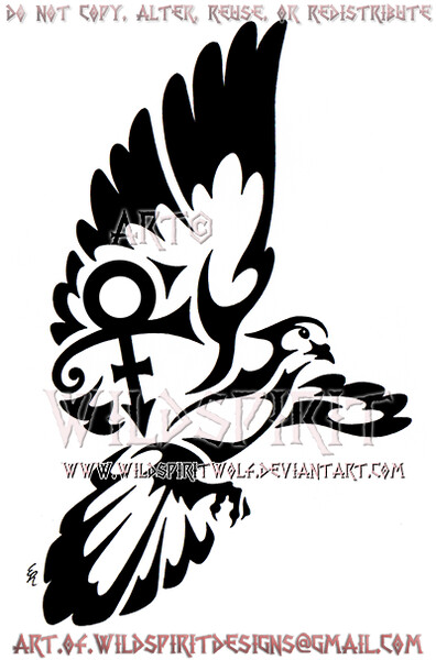 How To Draw a Tribal Dove Tattoo Design - YouTube
