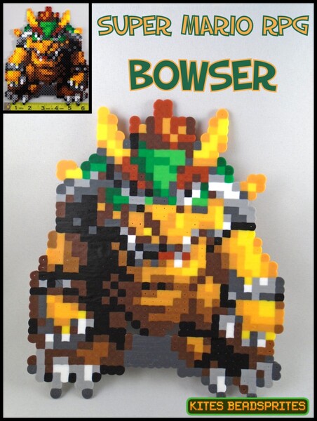 Super Mario Kart Bowser : r/beadsprites