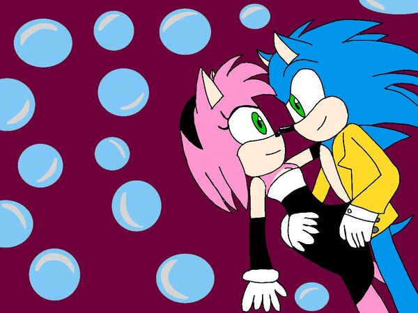 Sonic and Amy's Kiss After the Party by FaunaFox1 -- Fur Affinity