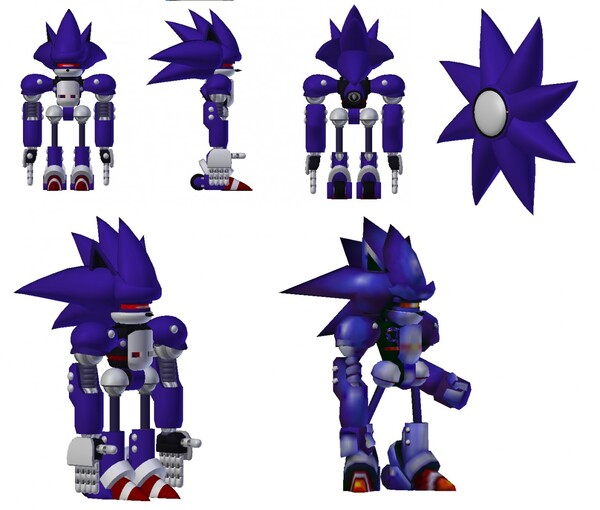 Mecha Sonic and Master Emerald - 3D model by HaughtyGrayAlien