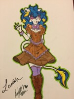 Luminia drawn with crayola markers