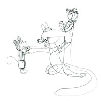 Sketch: Mickey's Good Bye to Alien