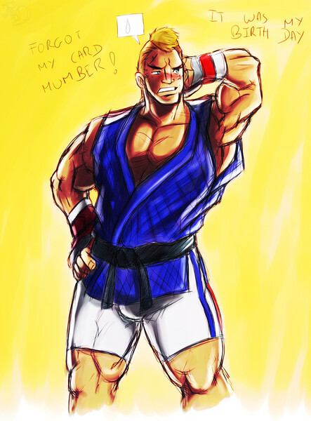 Illustration + digital enhancement Ryu Street Fighter IV