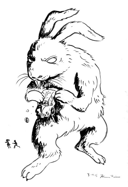 Cross and Killer Rabbit by lindenhoney -- Fur Affinity [dot] net