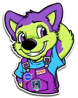 Space Nacho Marci Stickers - Shy Smile