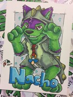 Lil Space Husky Jade Fox Badge