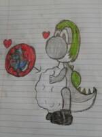School Girl in a Yoshi Belly <3