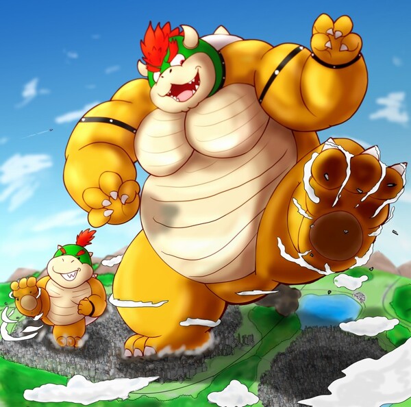 Merry Sumo Christmas Bowser Jr by Demont -- Fur Affinity [dot] net