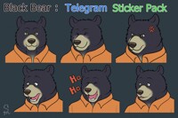 Black Bear - Telegram Sticker Pack