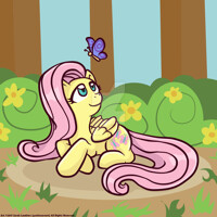 Fluttershy and a Butterfly