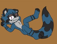 New oc : Kryssayan the raccoon