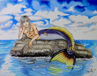Sunbathing Merman