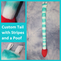 Custom Tail with Stripes and a Poof