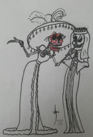 Inktober day 24 : La Catrina and Santa Muerte