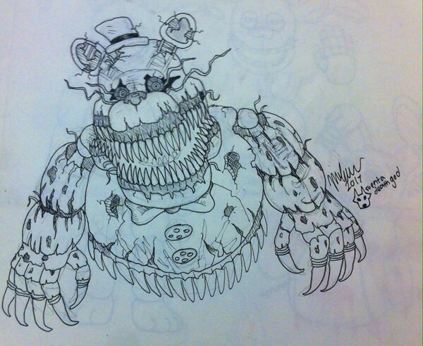 Nightmare Fredbear Sketch by FU-DO -- Fur Affinity [dot] net