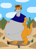 Me Wolfaroo Form with a big belly