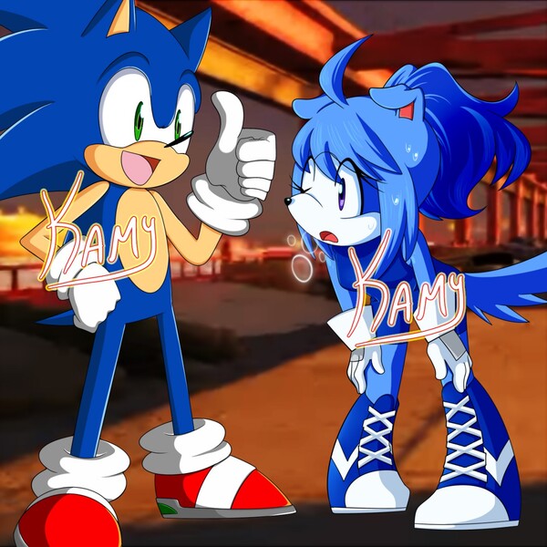 SONIC X - Sonic and Amy Remake by kamira-exe -- Fur Affinity [dot] net