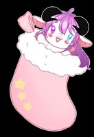 Stocking full of plush drago