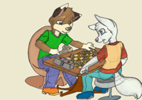 Pent and Arthur play chess