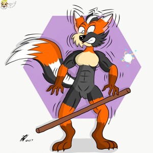 RJ (Over the Hedge) Rule 63 Drawing by oystercatcher7 -- Fur