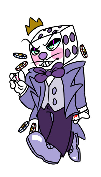 Cuphead King Dice Keychain