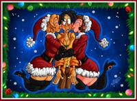 17Sonic- SonAmy Christmas kiss by GearGades -- Fur Affinity [dot] net